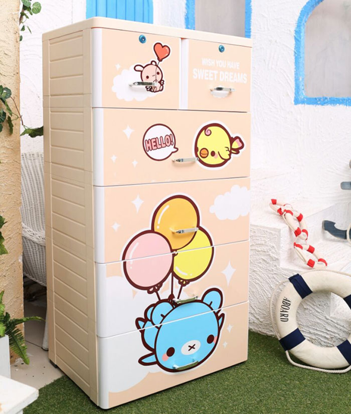 Baby Clothes Storage Drawer Jumbo Baby Bear Y-1