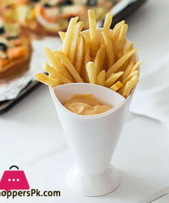 Dipping Cone Plastic French Fry Cone With Dipping Cup