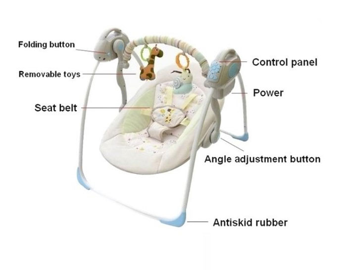 Automatic Baby Swing Electrical Bouncer - 32008 3 Electrical-Rotating-Swing-Baby-Bouncer-Model-No-32008