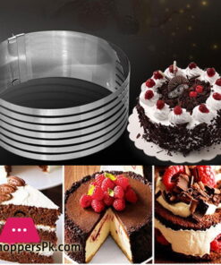 Stainless Steel Adjustable Cake Slicer Ring Small 6-8 Inch