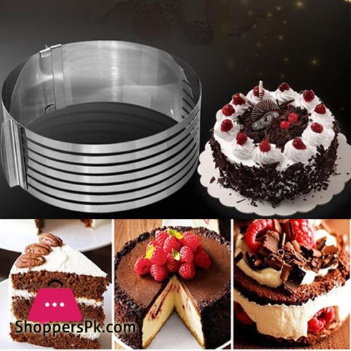Stainless Steel Adjustable Cake Slicer Ring Small 6-8 Inch