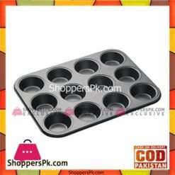 12 Mini Cupcake Pan Non-Stick Small 10 x 7 Inch