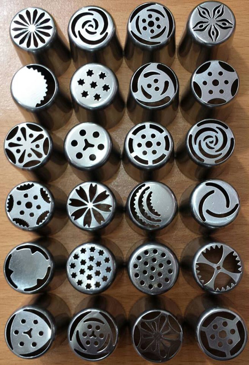 24 Pcs Russian Nozzles Stainless Steel