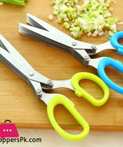 5 Layers Scissors Shredded Scallion Cut Herb Spices Stainless Steel Kitchen Tool