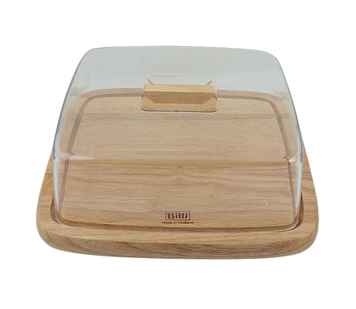 Billi Cheese Board Cake Dish With Cover Square Made In Thailand #Wp911 3 Billi-Cake-Dish-With-Acrylic-Cover-Square-Made-In-Thailand-1