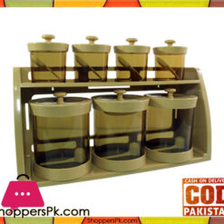 Bita Jars Set Wall Mounted Stand 9 Pcs Set