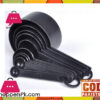 Black Plastic Measuring Cups 10 Pieces Set