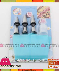 Cake Decoration Silicone Icing Bag with 6 Nozzles