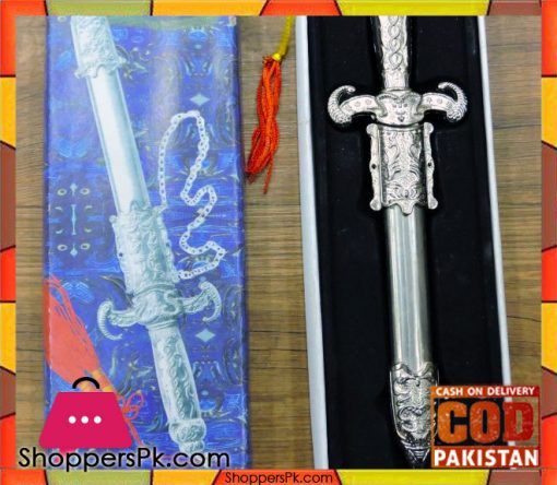 Chinese Silver Sword Decoration Steel Blade No Edge