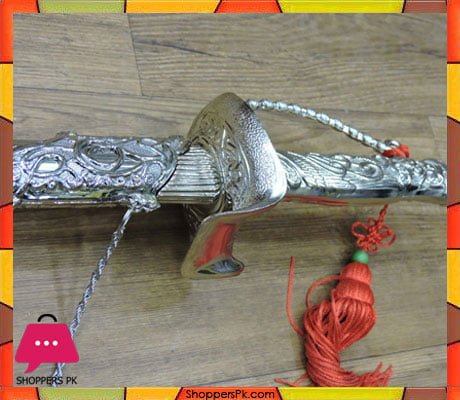 Chinese-Silver-Sword-Decoration-Steel-Blade-No-Edge-87Cm.