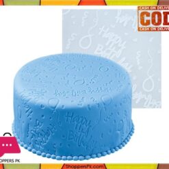 Happy Birthday Fondant Imprint Silicone Mat 20×20