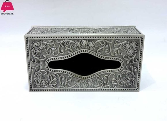 Metal Pewter Plated Napkin Box