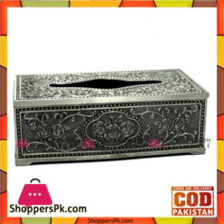 Metal Pewter Plated Napkin Box