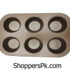 Non-stick-Baking-Pan-6-cup-Mini-Cupcake-Muffin-Pan-Golden-brown-Colored-Smooth-Glossy-Coating