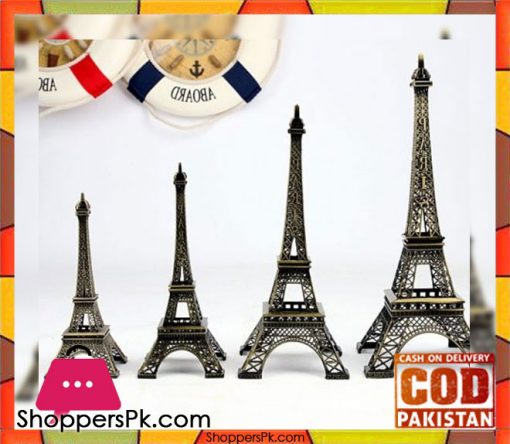 Paris Eiffel Tower Model Pewter Metal - Small 18cm