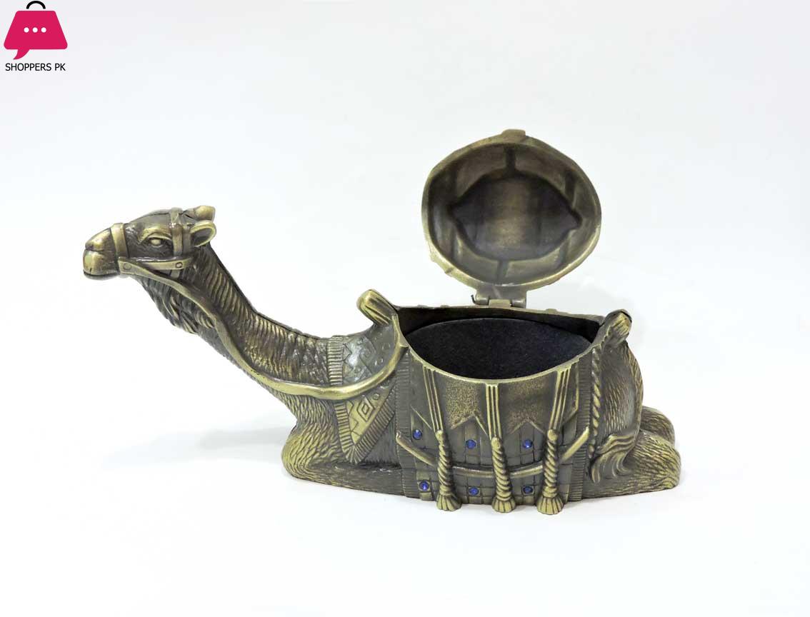 Pewter Metal Camel Jewellery Box