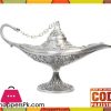 Pewter Metal Silver Aladdin Lamp Table Decoration Small