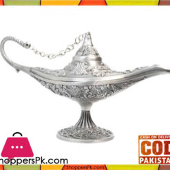 Pewter Metal Silver Aladdin Lamp Table Decoration Small