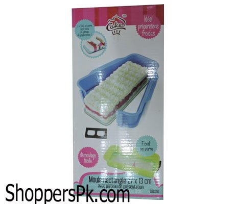 Silicone Cakepan Rectangular &Amp; Tempered Glass Base
