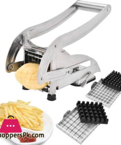Stainless Steel Potato French Fry Chips Cutter Double Blade
