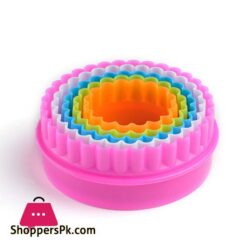 Two Sided Round Cookie Cutters Set  5 Pcs