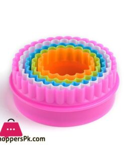 Two Sided Round Cookie Cutters Set  5 Pcs