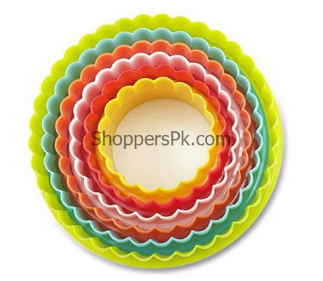 Two Sided Round Cookie Cutters Set 5 Pcs