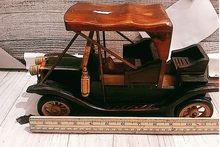 Wooden Antique Car Table Decoration Office Desk Car 12 Inch