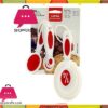 10 Pcs Measuring Cup And Spoon Set Yangi 1 Yangi-White-Red-Melamine-Measuring-In-Pakistan
