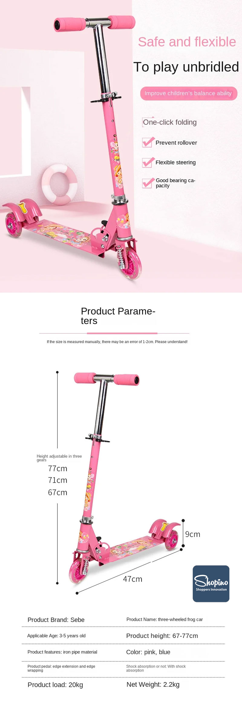 Frozen Flashing Wheel Scooty