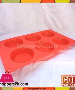 Silicone Cake Rould 6 Round Cupcake Liner 11 x 7 Inch