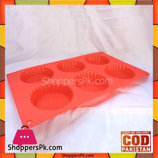 Silicone Cake Rould 6 Round Cupcake Liner 11 x 7 Inch