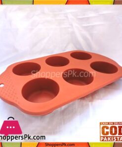 Silicone Muffin 6 Round Cupcake Tray 13 x 7.5 Inch