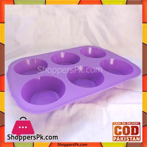 Silicone Muffin Pan 6 Cup 11 x 7.5 Inch
