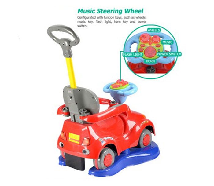 3 In 1 Ride On Rocker Stroller &Amp; Scooter