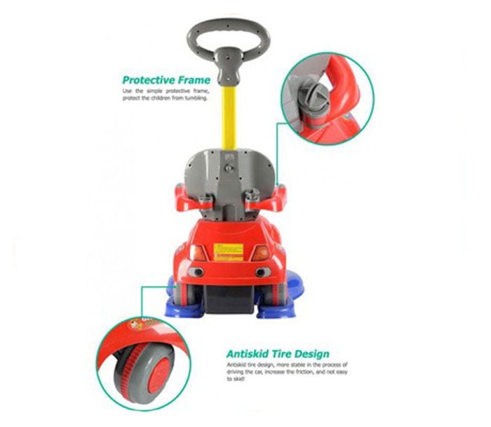 3 In 1 Ride On Rocker Stroller &Amp; Scooter