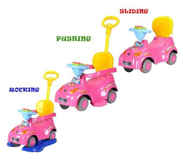 3 In 1 Ride On Rocker Stroller &Amp; Scooter