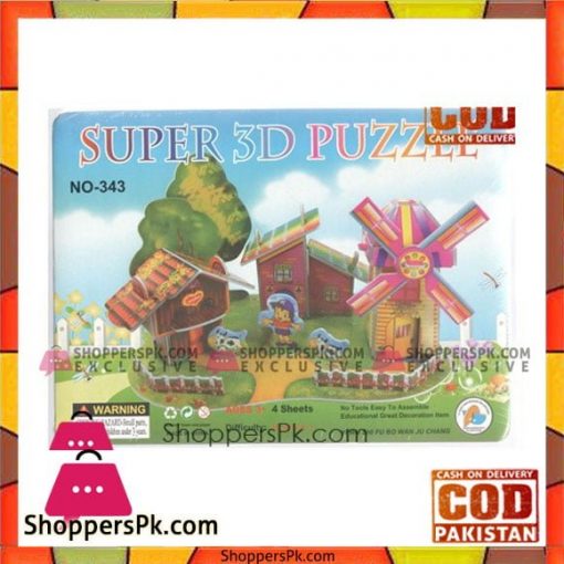 3D Super Puzzle 4 Sheet Windmill