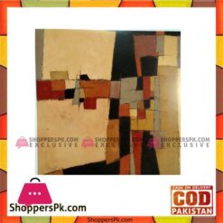 Abstract Painting Print with Frame 11 - 14x14 Inch