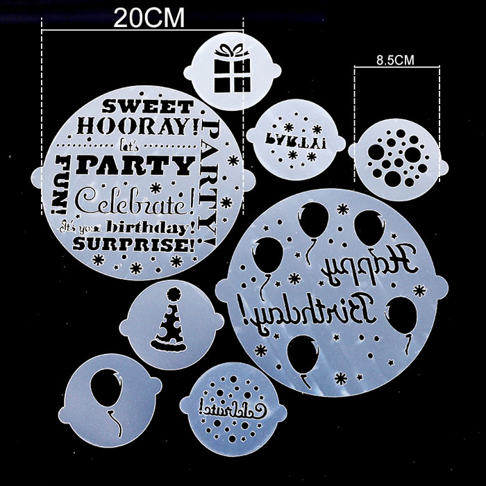 Cake Stencils 8pcs