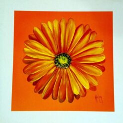 Flower Painting Print with Frame 32 - 14x14 Inch