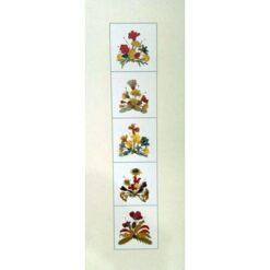 Flower Painting Print with Frame 45 - 8x20 Inch