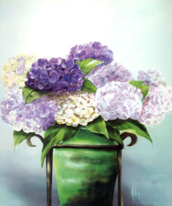 Flower Painting Print with Frame 14 - 12x12 Inch