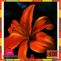 Flower Painting Print with Frame 23 - 14x14 Inch