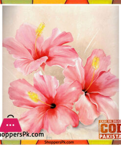 Flower Painting Print with Frame 24 - 14x14 Inch