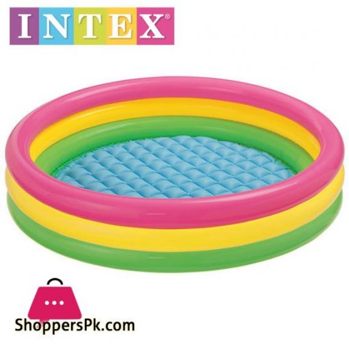 Intex Inflatable Baby Swimming Pool - 3.75 Feet x 10 Inch - Age 1+ - 57412