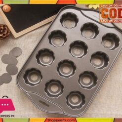 Mini Cheesecake Pan 12 Cups Pan Flower Shape Drop Bottom