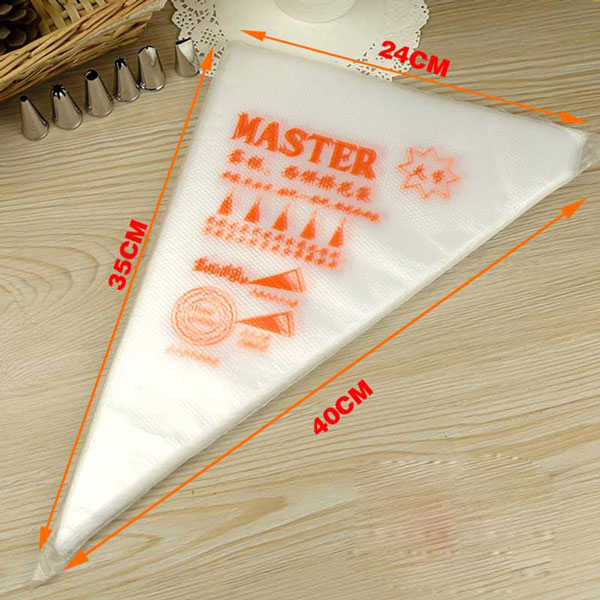 100 Pcs Decorating Icing Piping Bag Disposable (Large)