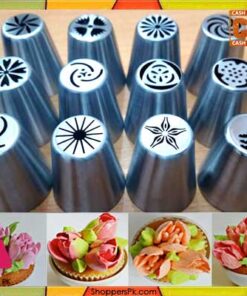 Russian Tulip Stainless Steel Icing Piping Nozzles 12pcs Big