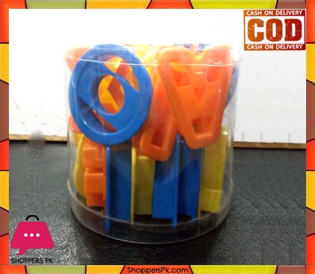 26 Plastic Playdough Cookie Cutters A-Z